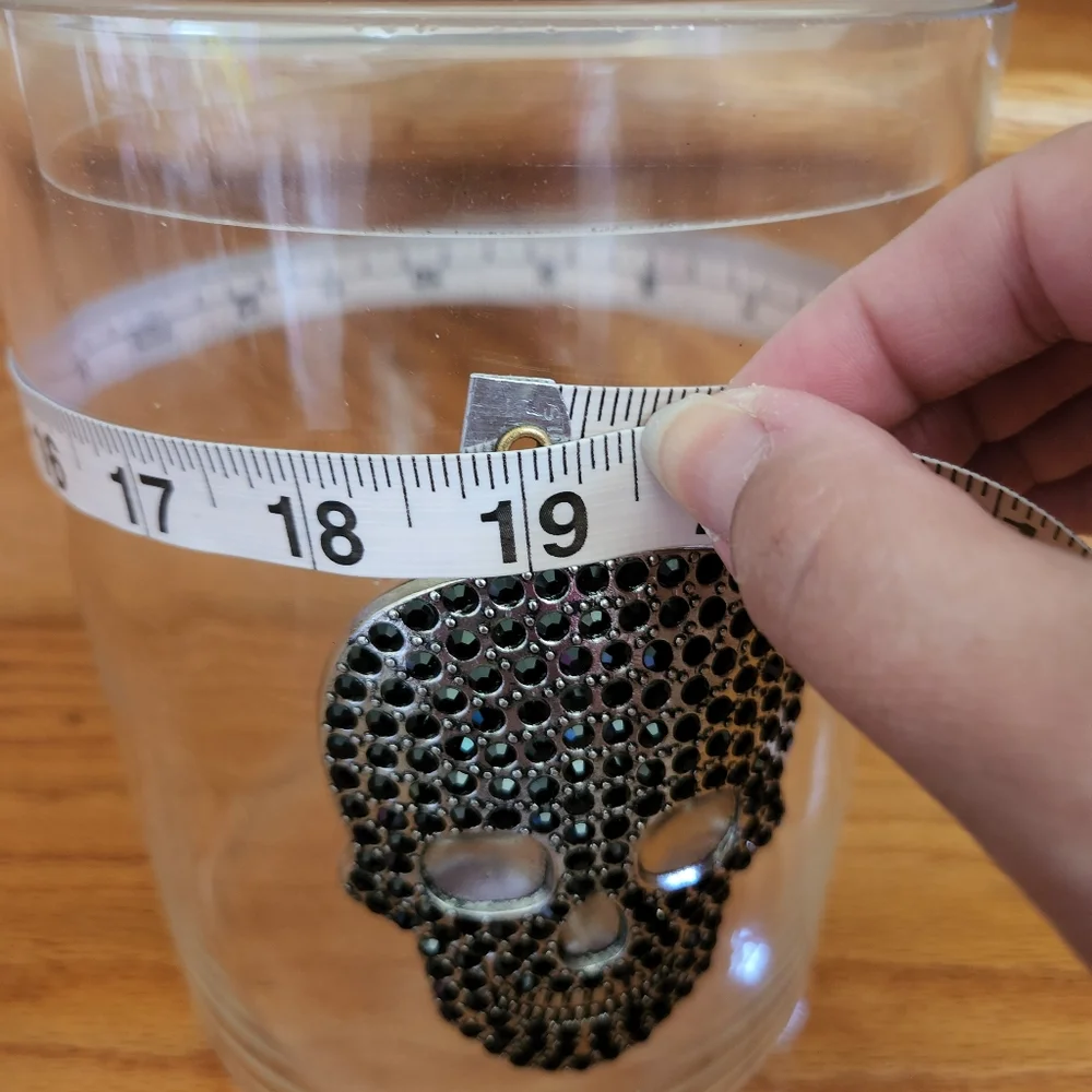Skull glass candy jar with lid